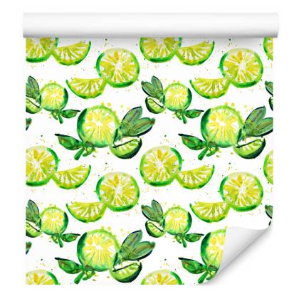 Tapeta Do Kuchni, Owoce, Limonki, Liście