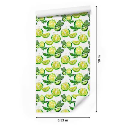 Tapeta Do Kuchni, Owoce, Limonki, Liście