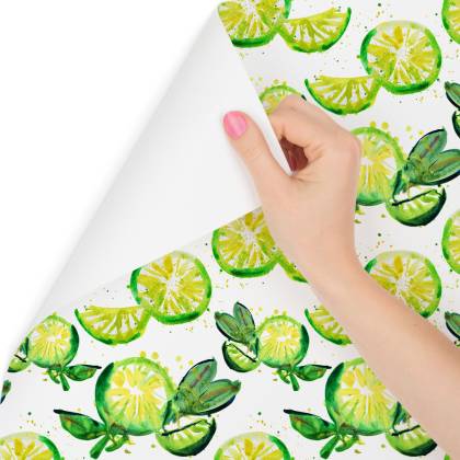 Tapeta Do Kuchni, Owoce, Limonki, Liście