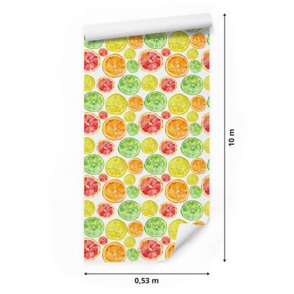 Tapeta Do Jadalni Owoce Cytryny Pomarańcze Limonki