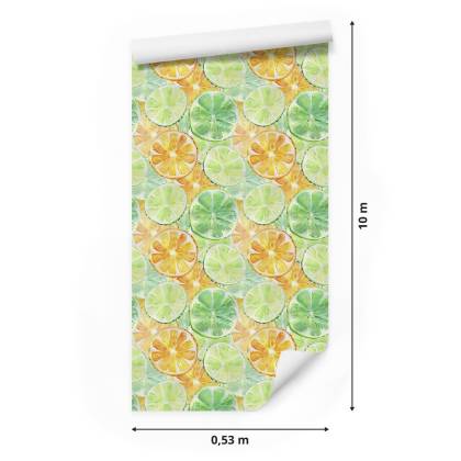 Tapeta Z Owocami, Pomarańcze, Limonki, Jadalnia