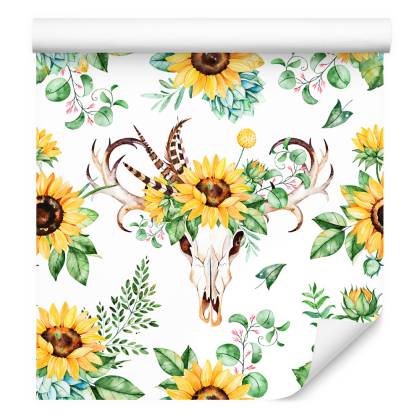 Tapeta Słoneczniki W Stylu Boho