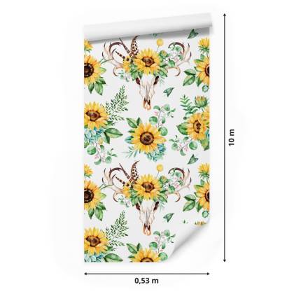 Tapeta Słoneczniki W Stylu Boho