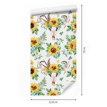 Tapeta Słoneczniki W Stylu Boho