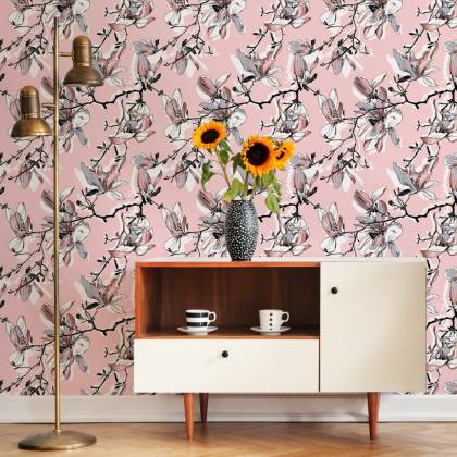 Tapeta Pastelowe Kwiaty Magnolii