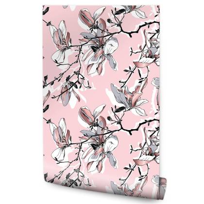 Tapeta Pastelowe Kwiaty Magnolii
