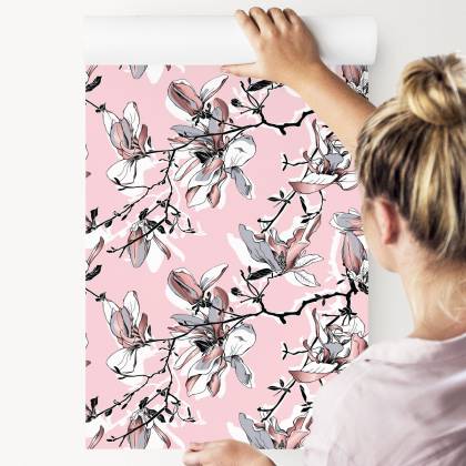 Tapeta Pastelowe Kwiaty Magnolii