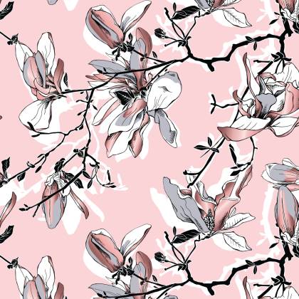 Tapeta Pastelowe Kwiaty Magnolii