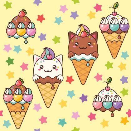 Tapeta Kocie Lody