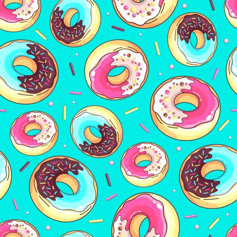 Tapeta Kolorowe Pączki Z Posypką