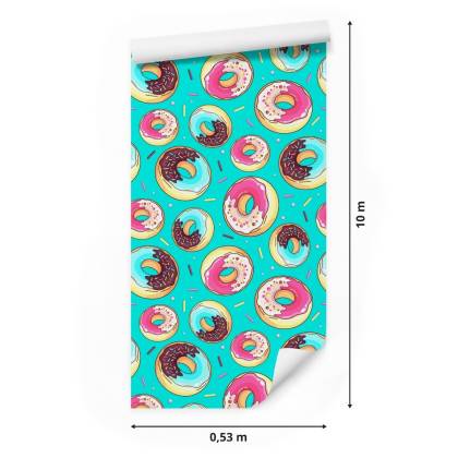 Tapeta Kolorowe Pączki Z Posypką