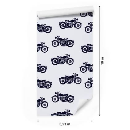 Tapeta Czarno-Białe Motocykle Vintage