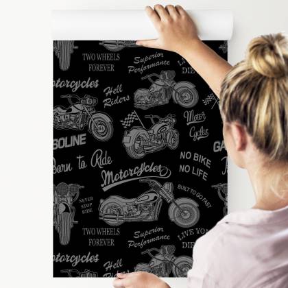 Tapeta Motocykle Vintage Z Napisami