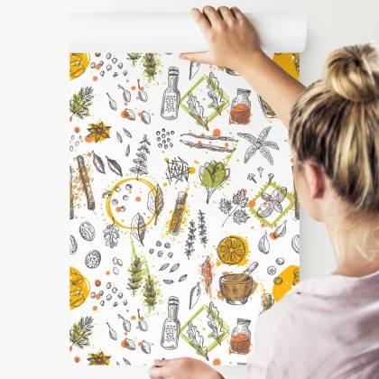 Tapeta Papryczki Chili Z Przyprawami