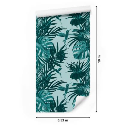 Tapeta Kolibry I Liście