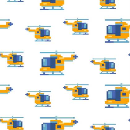 Tapeta Pikselowy Helikopter