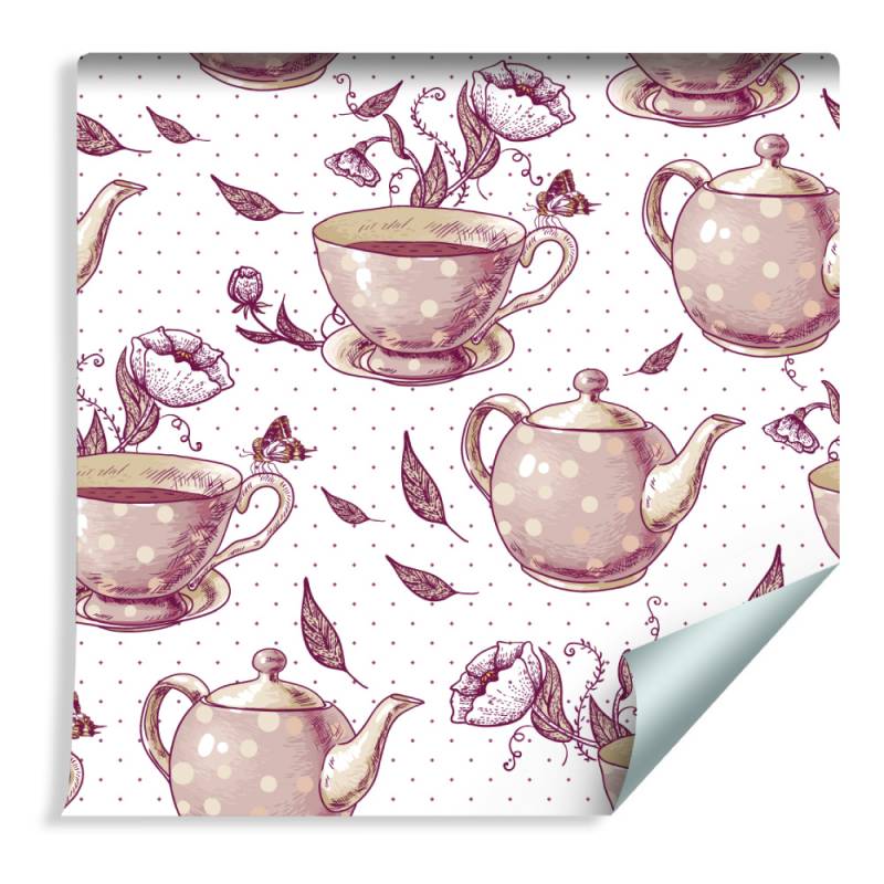 Tapeta Do Kuchni - Zestaw Do Herbaty Vintage