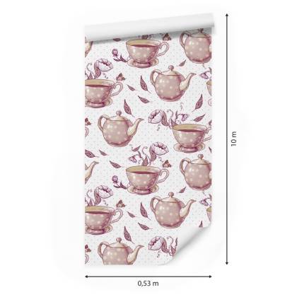 Tapeta Do Kuchni - Zestaw Do Herbaty Vintage