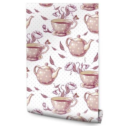 Tapeta Do Kuchni - Zestaw Do Herbaty Vintage