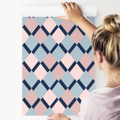 Tapeta Geometryczna - Kolorowe Romby