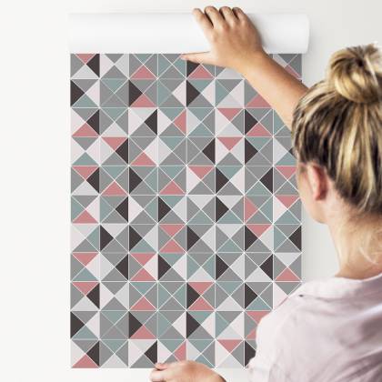 Tapeta Geometryczna - Kolorowe Romby