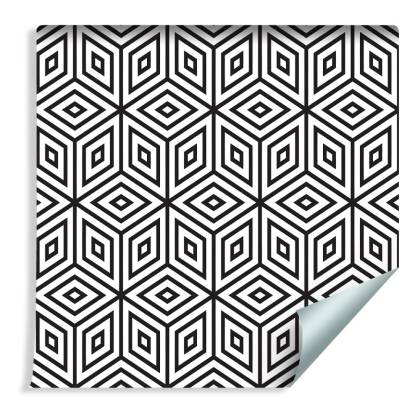 Tapeta Geometryczna - Sześciany I Romby