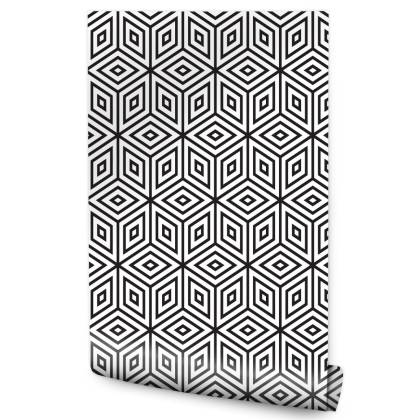 Tapeta Geometryczna - Sześciany I Romby