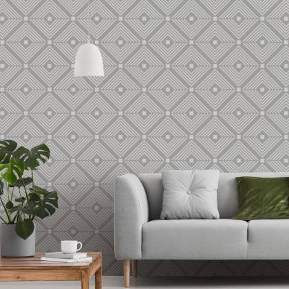 Tapeta Geometryczne Wzory W Odcieniach Szarości