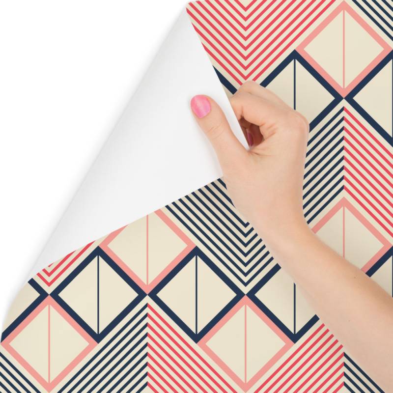 Tapeta Geometryczne Wzory W Stylu Retro
