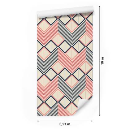 Tapeta Geometryczne Wzory W Stylu Retro