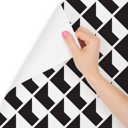 Tapeta Czarno - Białe Wzory Geometryczne