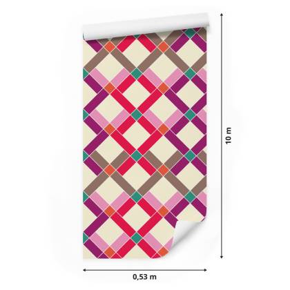 Tapeta Geometryczna - Kolorowe Romby