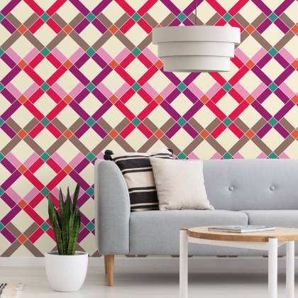Tapeta Geometryczna - Kolorowe Romby