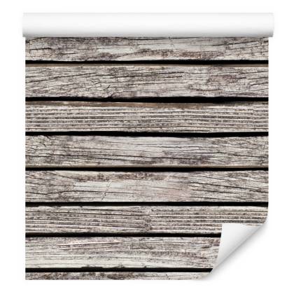 Tapeta Stare Poziome Deski Drewniane