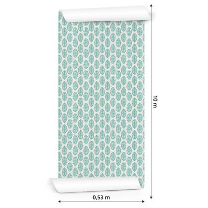 Tapeta Klasyczne Delikatne Liście W Stylu Retro