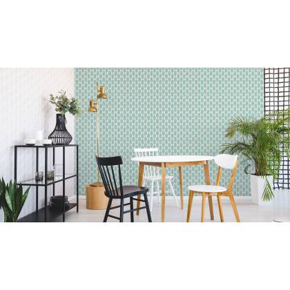 Tapeta Klasyczne Delikatne Liście W Stylu Retro