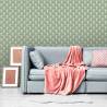 Tapeta Retro - Geometryczne Liście Dekoracyjne