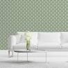 Tapeta Retro - Geometryczne Liście Dekoracyjne