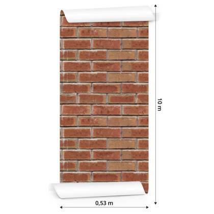 Tapeta Do Salonu Ceglana Ściana Cegły Efekt 3D