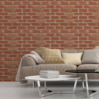 Tapeta Do Salonu Ceglana Ściana Cegły Efekt 3D