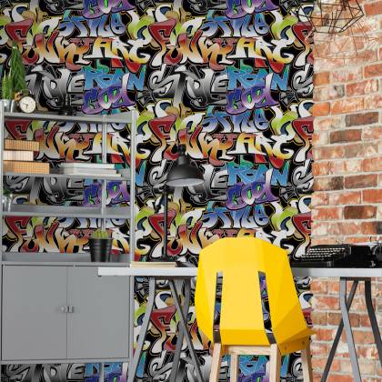 Tapeta Graffiti W Wielu Kolorach