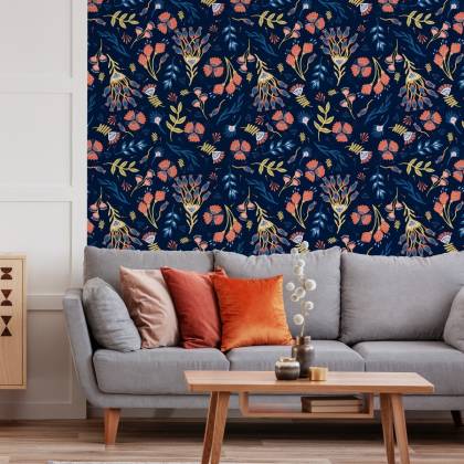 Tapeta Kwiaty Polne W Stylu Boho
