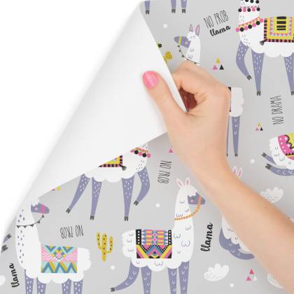 Tapeta Do Pokoju Dziecka, Lamy, Kolorowe Zwierzęta