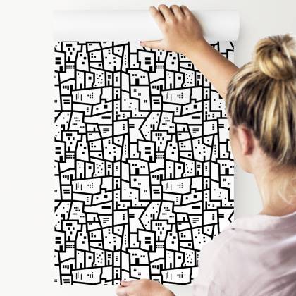 Tapeta Minimalistyczny Miejski Wzór