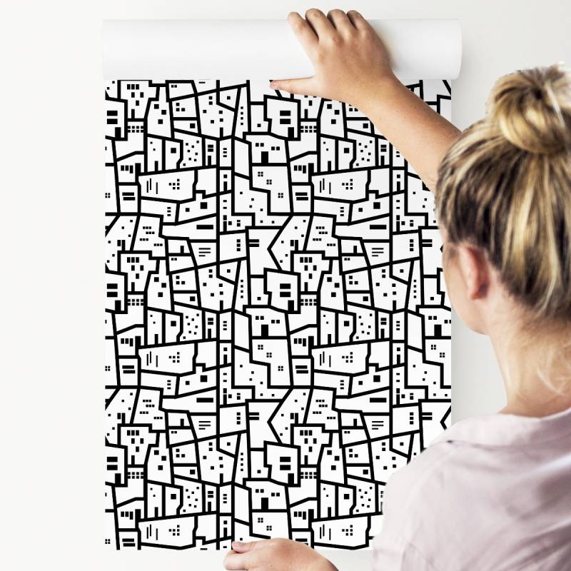 Tapeta Minimalistyczny Miejski Wzór