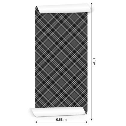 Tapeta Tartan W Odcieniach Szarości