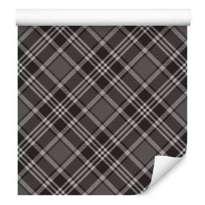 Tapeta Tartan W Odcieniach Szarości
