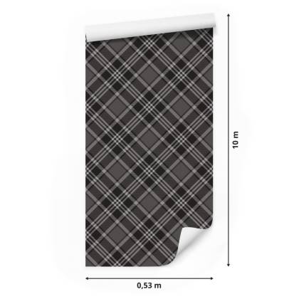 Tapeta Tartan W Odcieniach Szarości
