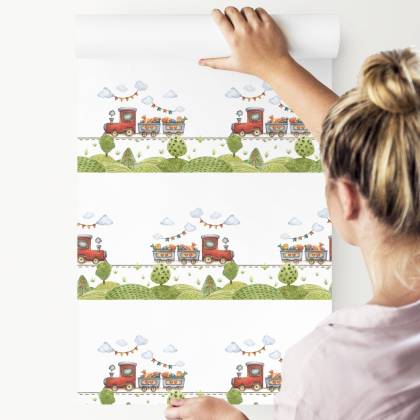 Tapeta Bajkowe Urocze Kolejki