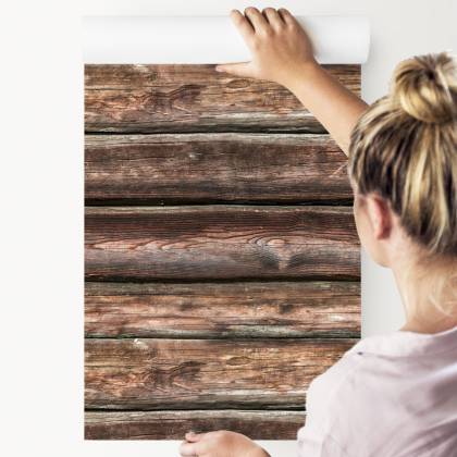 Tapeta Realistyczne Poziome Drewniane Deski
